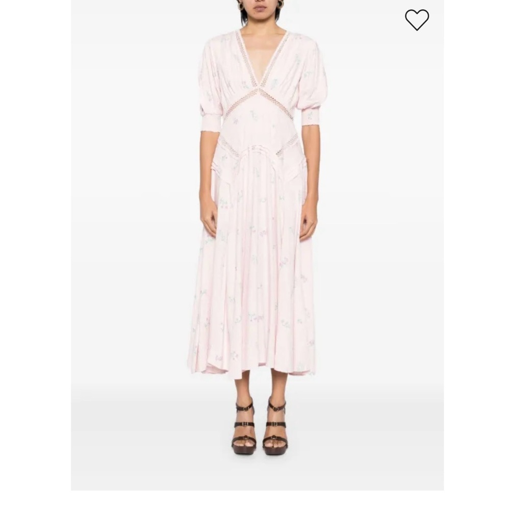 Free People Pink Floral Maxi Dress Size 12